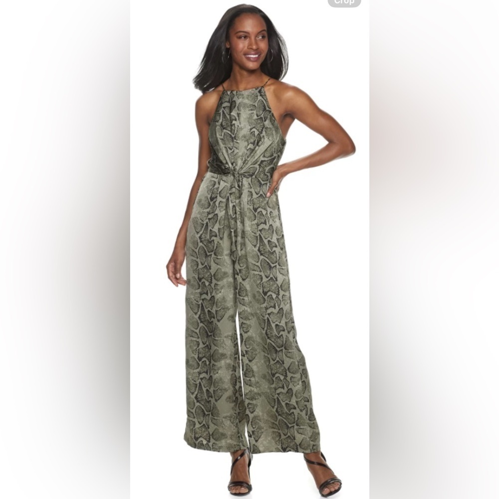 Jennifer Lopez Snake Print Jumpsuit Size Large